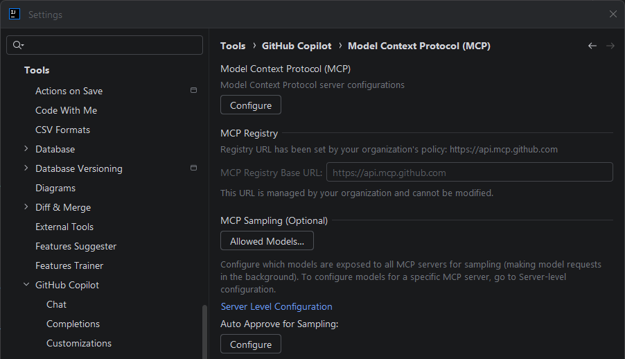 IntelliJ MCP configuration